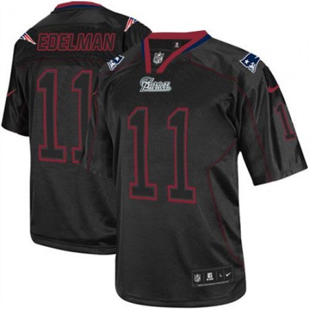 Nike Patriots #11 Julian Edelman Lights Out Black Men's Stitched NFL Elite Jersey