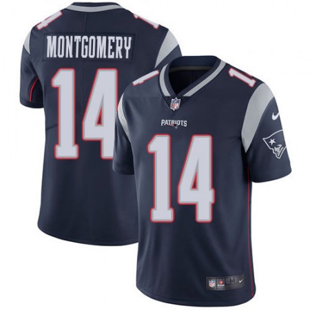 Nike Patriots #14 Ty Montgomery Navy Blue Team Color Men's Stitched NFL Vapor Untouchable Limited Jersey