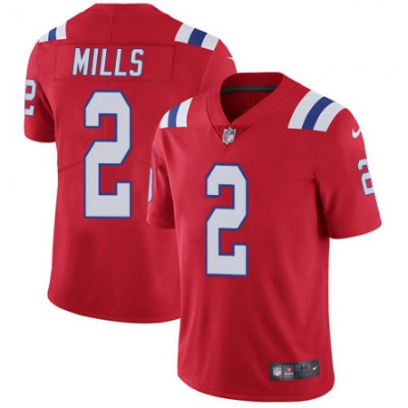 Nike Patriots #2 Jalen Mills Red Alternate Men's Stitched NFL Vapor Untouchable Limited Jersey
