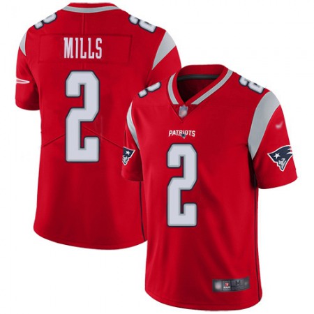 Nike Patriots #2 Jalen Mills Red Men's Stitched NFL Limited Inverted Legend Jersey