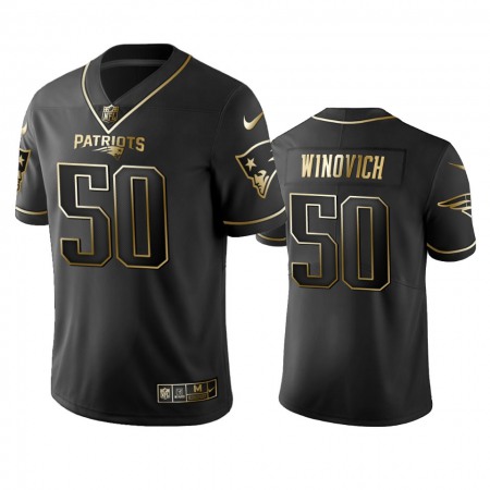 Nike Patriots #50 Chase Winovich Black Golden Limited Edition Stitched NFL Jersey