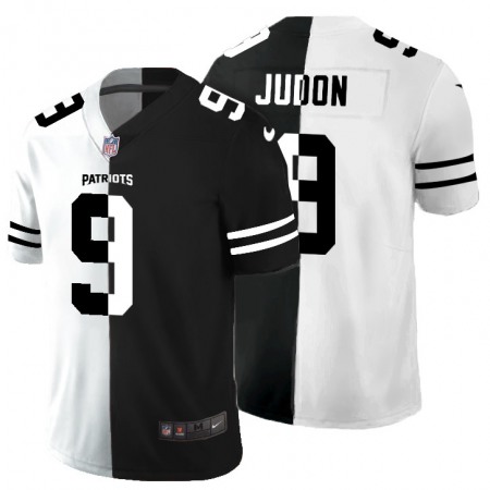 New England Patriots #9 Matt Judon Men's Black V White Peace Split Nike Vapor Untouchable Limited NFL Jersey