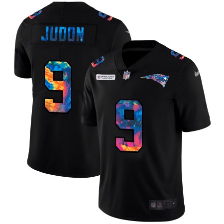 New England Patriots #9 Matt Judon Men's Nike Multi-Color Black 2020 NFL Crucial Catch Vapor Untouchable Limited Jersey