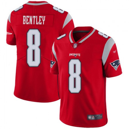 Nike Patriots #8 Ja'Whaun Bentley Red Men's Stitched NFL Limited Inverted Legend Jersey