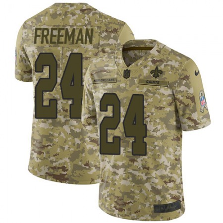 Nike Saints #24 Devonta Freeman Camo Men's Stitched NFL Limited 2018 Salute To Service Jersey