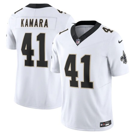 New Orleans Saints #41 Alvin Kamara Nike Men's White Vapor F.U.S.E. Limited Jersey