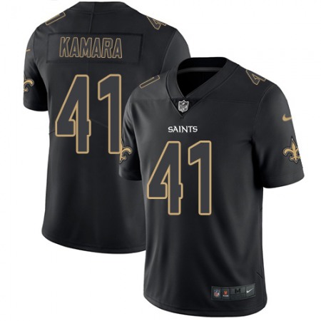 Nike Saints #41 Alvin Kamara Black Men's Stitched NFL Limited Rush Impact Jersey