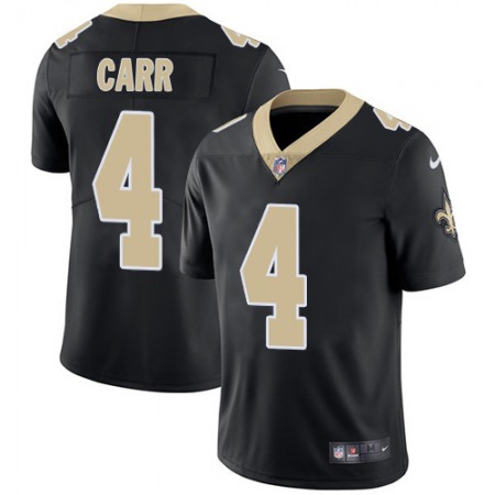 Nike Saints #4 Derek Carr Black Team Color Men's Stitched NFL Vapor Untouchable Limited Jersey