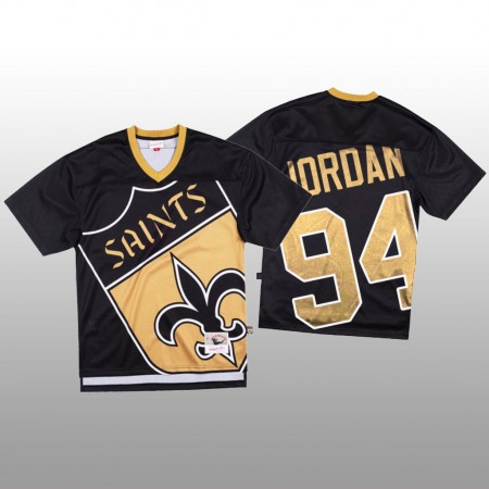 NFL New Orleans Saints #94 Cameron Jordan Black Men's Mitchell & Nell Big Face Fashion Limited NFL Jersey