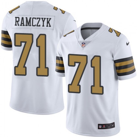 Nike Saints #71 Ryan Ramczyk White Men's Stitched NFL Limited Rush Jersey