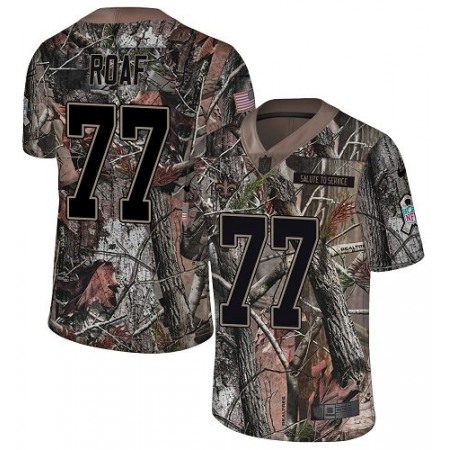 Nike Saints #77 Willie Roaf Camo Men's Stitched NFL Limited Rush Realtree Jersey