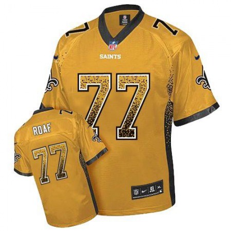 Nike Saints #77 Willie Roaf Gold Men's Stitched NFL Elite Drift Fashion Jersey