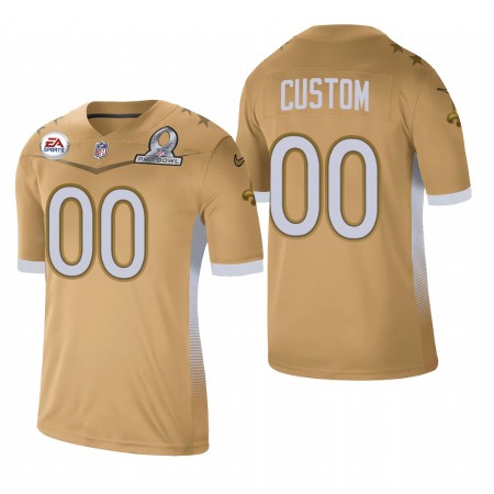 New Orleans Saints Custom 2021 NFC Pro Bowl Game Gold NFL Jersey