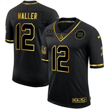 New York Giants #12 Darren Waller Men's Nike 2020 Salute To Service Golden Limited NFL Jersey Black