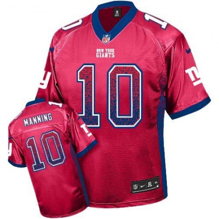 Nike Giants #10 Eli Manning Red Alternate Men's Stitched NFL Elite Drift Fashion Jersey