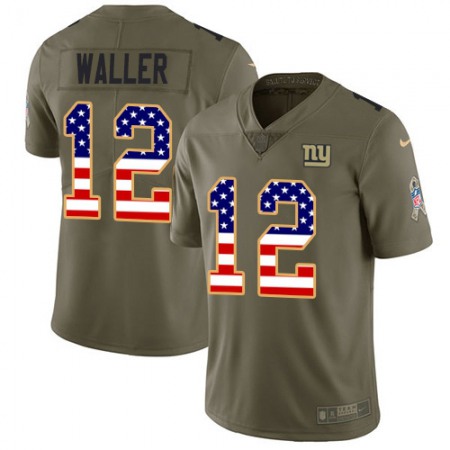 Nike Giants #12 Darren Waller Olive/USA Flag Men's Stitched NFL Limited 2017 Salute To Service Jersey