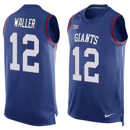 Nike Giants #12 Darren Waller Royal Blue Team Color Men's Stitched NFL Limited Tank Top Jersey