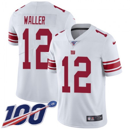 Nike Giants #12 Darren Waller White Men's Stitched NFL 100th Season Vapor Limited Jersey