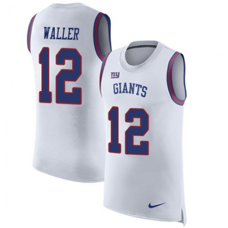 Nike Giants #12 Darren Waller White Men's Stitched NFL Limited Rush Tank Top Jersey