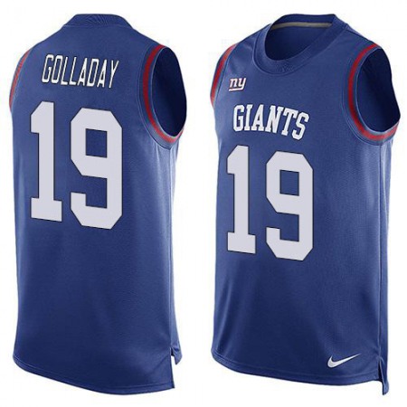 Nike Giants #19 Kenny Golladay Royal Blue Team Color Men's Stitched NFL Limited Tank Top Jersey