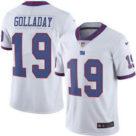 Nike Giants #19 Kenny Golladay White Men's Stitched NFL Limited Rush Jersey