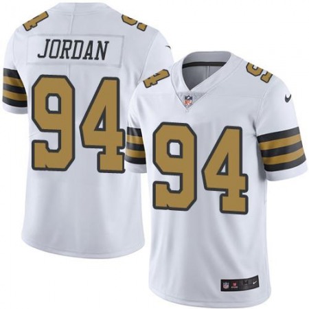 Nike Saints #94 Cameron Jordan White Men's Stitched NFL Limited Rush Jersey