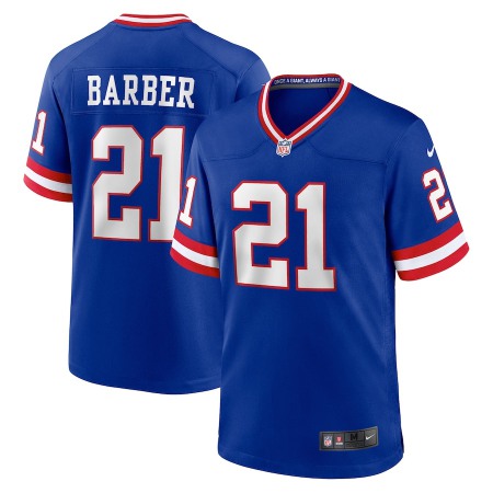 New York Giants #21 Tiki Barber Royal Nike Men's Classic Retired Player Game Jersey