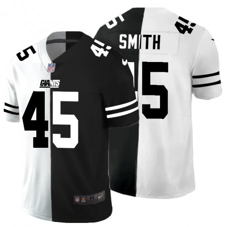 New York Giants #45 Jaylon Smith Men's Black V White Peace Split Nike Vapor Untouchable Limited NFL Jersey