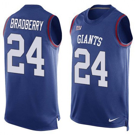 Nike Giants #24 James Bradberry Royal Blue Team Color Men's Stitched NFL Limited Tank Top Jersey