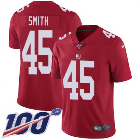 Nike Giants #45 Jaylon Smith Red Alternate Men's Stitched NFL 100th Season Vapor Limited Jersey