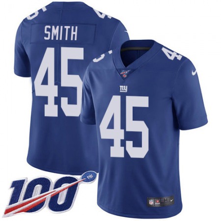 Nike Giants #45 Jaylon Smith Royal Blue Team Color Men's Stitched NFL 100th Season Vapor Untouchable Limited Jersey