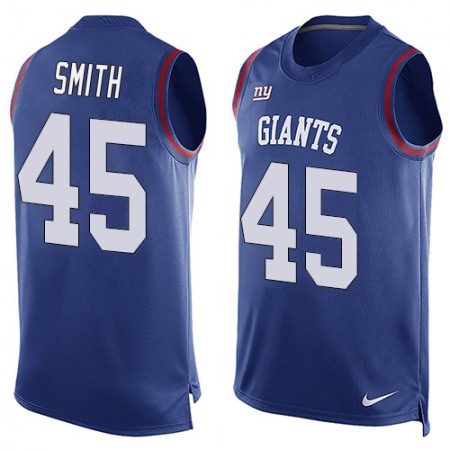Nike Giants #45 Jaylon Smith Royal Blue Team Color Men's Stitched NFL Limited Tank Top Jersey