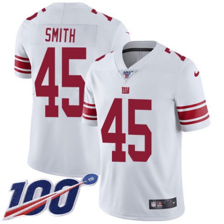 Nike Giants #45 Jaylon Smith White Men's Stitched NFL 100th Season Vapor Limited Jersey