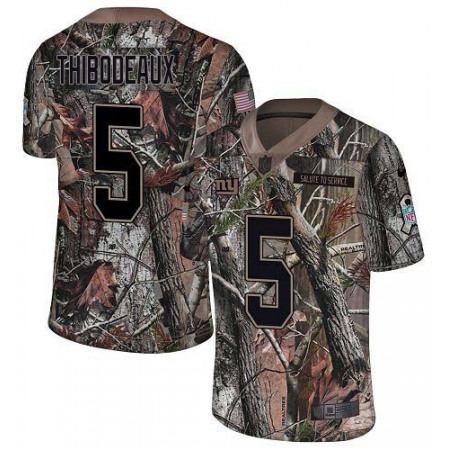 Nike Giants #5 Kayvon Thibodeaux Camo Men's Stitched NFL Limited Rush Realtree Jersey