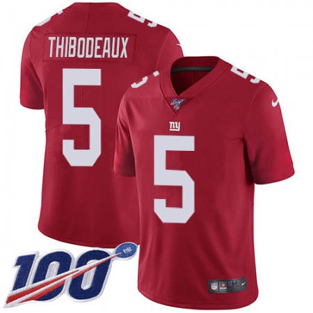 Nike Giants #5 Kayvon Thibodeaux Red Alternate Men's Stitched NFL 100th Season Vapor Limited Jersey