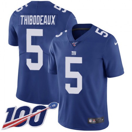 Nike Giants #5 Kayvon Thibodeaux Royal Blue Team Color Men's Stitched NFL 100th Season Vapor Untouchable Limited Jersey