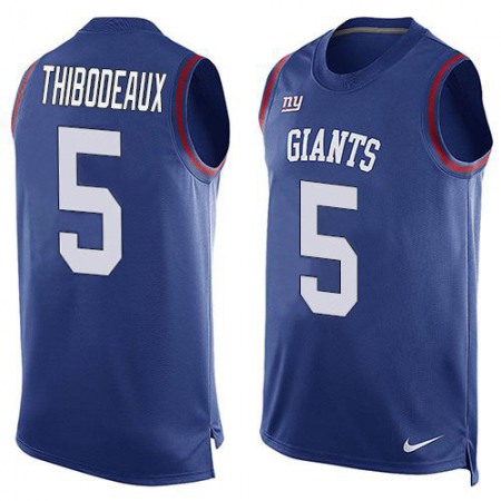 Nike Giants #5 Kayvon Thibodeaux Royal Blue Team Color Men's Stitched NFL Limited Tank Top Jersey