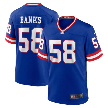 New York Giants #58 Carl Banks Royal Nike Men's Classic Retired Player Game Jersey