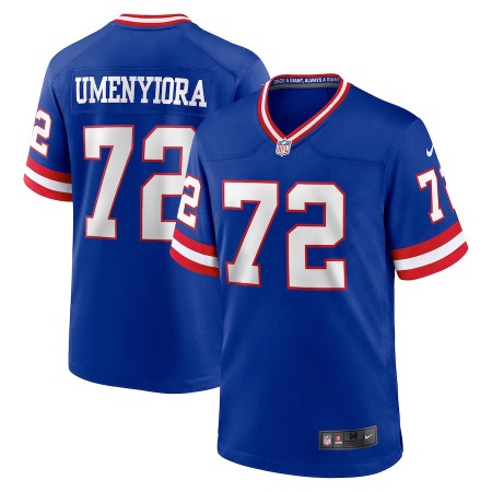 New York Giants #72 Osi Umenyiora Royal Nike Men's Classic Retired Player Game Jersey