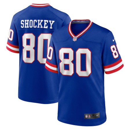 New York Giants #80 Jeremy Shockey Royal Nike Men's Classic Retired Player Game Jersey