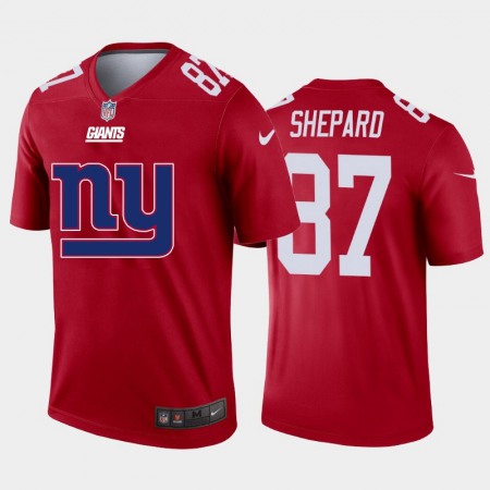 New York Giants #87 Sterling Shepard Red Men's Nike Big Team Logo Vapor Limited NFL Jersey