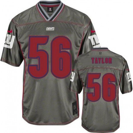 Nike Giants #56 Lawrence Taylor Grey Men's Stitched NFL Elite Vapor Jersey