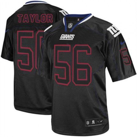 Nike Giants #56 Lawrence Taylor Lights Out Black Men's Stitched NFL Elite Jersey