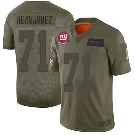 Nike Giants #71 Will Hernandez Camo Men's Stitched NFL Limited 2019 Salute To Service Jersey