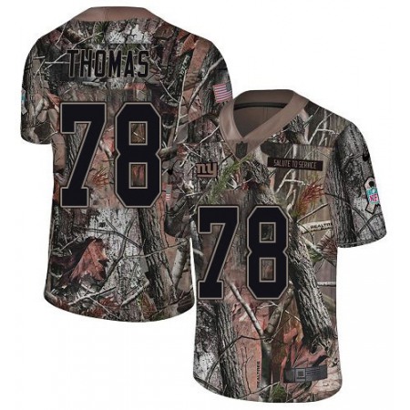 Nike Giants #78 Andrew Thomas Camo Men's Stitched NFL Limited Rush Realtree Jersey