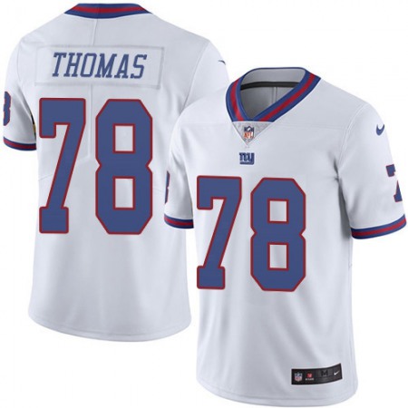 Nike Giants #78 Andrew Thomas White Men's Stitched NFL Limited Rush Jersey