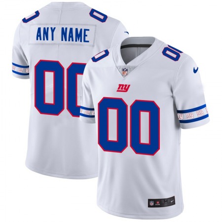 New York Giants Custom Nike White Team Logo Vapor Limited NFL Jersey