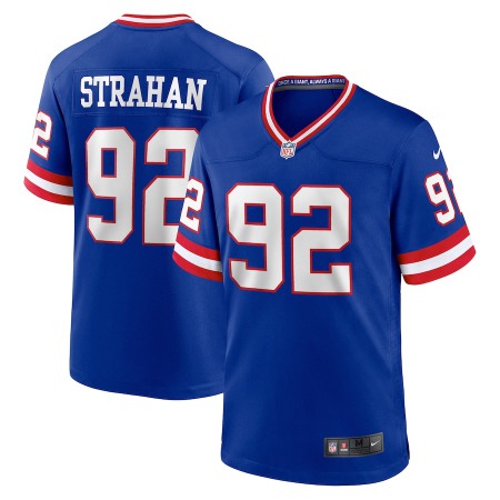 New York Giants #92 Michael Strahan Royal Nike Men's Classic Retired Player Game Jersey