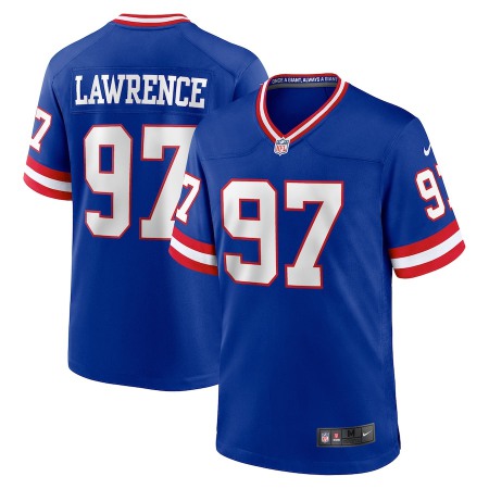 New York Giants #97 Dexter Lawrence Royal Nike Men's Classic Retired Player Game Jersey
