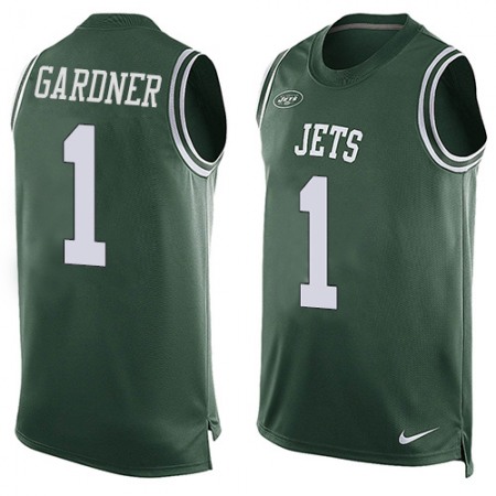Nike Jets #1 Ahmad Sauce Gardner Green Team Color Men's Stitched NFL Limited Tank Top Jersey